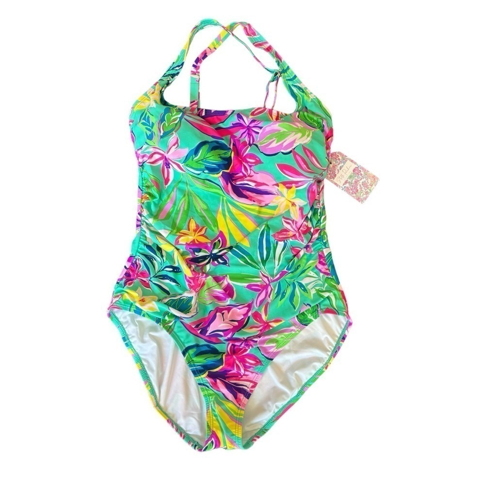 Stella Parker NWT Multi Color Floral One Piece Swimsuit - Picture 2 of 10
